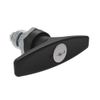 Quarter-Turn Cam Latch, Key Locking  T-handle, Spring-return Actuator, Not Sealed, Zinc Alloy, Powder Coat, Black - E5-9-625-TR0-13 - Southco