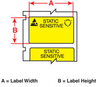 Brady B-473 Black on Yellow Polyester Thermal Transfer Die-Cut Thermal Transfer Printer Label Roll - 1 in Width - 1/2 in Height - PTLSL-17-473 - 662820-18614 - R. S. Hughes Company, Inc.