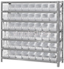 Storage Shelving with Bins - 1239-101CL - Simplastics