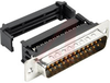 connector,d-subminiature,metal front flange plug,flat cable term,25 pin contact - 70144984 - Allied Electronics, Inc.