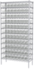 Akro-Mils 2000 lb Adjustable Clear Chrome Steel Open Adjustable Fixed Shelving System - 48 Bins - 2000 lb Total Capacity - AWS143630150SC -- AWS143630150SC - Image