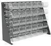 Akro-Mils Akrobin 30651 1000 lb Clear Gray Powder Coated Cold Rolled Steel 16 ga Single Sided Single Sided Louvered Floor Rack - 35 3/4 in Overall Length - 17 in Width - 75 1/8 in Height - 30651220SC -- 30651220SC - Image