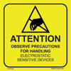 Label, 50.8Mm X 50.8Mm, Black/yellow; Label Type Scs - 24AK8317 - Newark, An Avnet Company