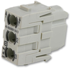 Heavy Duty Connector Insert, Socket Module, Less Contacts, Han-Modular C Series, 3, 1, Receptacle Rohs Compliant Harting - 19J1988 - Newark, An Avnet Company
