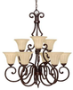 3729MBZ-268 Mid. Chandeliers-Glass Up - 340148 - Capital Lighting, Inc.