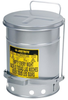 Justrite Soundgard Silver Steel 6 gal Safety Can - 15 7/8 in Height - 11 7/8 in Overall Diameter - 697841-12434 - 697841-12434 - R. S. Hughes Company, Inc.