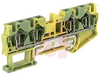 Terminal Block; 10 AWG; Green-Yellow; 1; 2; PA; 87 mm L x 6.2 mm W x 36.5 mm H - 70169254 - Allied Electronics, Inc.