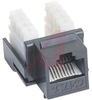 Jack, Keystone; Black; For CAT 5E cable - 70121742 - Allied Electronics, Inc.
