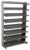 Akro-Mils 400 lb Gray Powder Coated Steel 16 ga Single Sided Fixed Rack - 36 3/4 in Overall Length - Bins Not Included - APRS -- APRS - Image