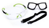 3M Solus 1000 051131-S1201SGAF-KT Polycarbonate Safety Glasses Clear Lens - Green/Black Frame - 051131-27185 - 051131-27185 - R. S. Hughes Company, Inc.