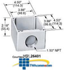 Hubbell Cast Aluminum Box for 60A Hubbellock Receptacles - HBL26401 - TelephoneStuff.com