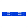 Brady B-946 White on Blue Vinyl Self-Adhesive Pipe Marker - 1 1/8 in Height - 3/4 in Character Height - 7 in Length - Printed Msg = ARGON - 7016-4 - 754476-92090 - R. S. Hughes Company, Inc.