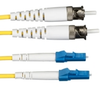 Single-Mode, 9-Micron Duplex Fiber Optic Cable, LC-ST, PVC, 10-m (32.8-ft) - EFN093-010M - Visual Sound, Inc.