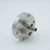 MHV Coaxial Feedthrough, 3 Pins, Grounded Shield, 2.75″ Conflat Flange - A0294-1-CF - MPF Products, INC.