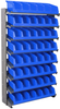 Akro-Mils APRS 400 lb Blue / Red / Yellow Gray Powder Coated Steel 16 ga Single Sided Fixed Rack - 36 3/4 in Overall Length - 8 Bins - Bins Included - APRS312 -- APRS312 - Image
