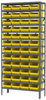 Akro-Mils Shelfmax 6500 lb Adjustable Yellow Gray Powder Coated Steel 22 ga Open Adjustable Fixed Shelving System - 48 Bins - 6500 lb Total Capacity - AS1279150Y - AS1279150Y - R. S. Hughes Company, Inc.