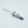 Thermocouple-Power Feedthrough, 1 Pair Type E, w/ Miniature TC Connector, 1000 Volts, 5 Amps, 2 Pins, 1.33″ Conflat Flange - A0436-8-CF - MPF Products, INC.