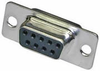 D-Subminiature, 9 Pin Female Solder Connectorw/o Hood Black - CD-9709S - Visual Sound, Inc.
