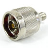 N Male (plug) to SMA Female (Jack) Adapter, Nickel plated Brass Body, High Temp, 1.35 VSWR - SM7915 - Fairview Microwave Inc.