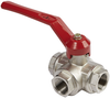 Three-way ball valve for manual switching of vacuum and compressed air KVD 20 3/2 -- 10.05.08.00004 - Image