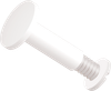 1 1/2 Large Unslotted Post and Screw, HDPE, White -- APPSL2501500UW - Image