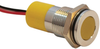 Led Panel Mount Indicator, Bright Chrome Bezel, Yellow, 14 Mm, 12 Vdc, 20 Ma, 4 Mcd, Ip67 Rohs Compliant Apem - 64T3827 - Newark, An Avnet Company