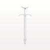 Syringe, Contoured Plunger, Wing Grip, Male Luer Lock with Non-Vented Female Luer Lock Cap, No Graduations, White - C9101 - Qosina Corp.