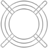 80mm Wire Form Fan Guard, Bright Nickel Chrome Finish - 8153 - Qualtek Electronics Corp.
