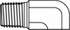 Short Body Street Elbow 90° - 5502-X-06-06 - Tompkins Industries, Inc.