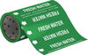 Brady B-946 White on Green Vinyl Self-Adhesive Pipe Marker - 8 in Height - 30 ft Length - Printed Msg = FRESH WATER with Left Arrow - 41555 - 754476-41555 - R. S. Hughes Company, Inc.