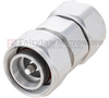 Low PIM 4.3-10 Male (Plug) to 4.3-10 Male (Plug) Adapter, Tri-Metal Plated Brass Body, High Temp, 1.25 VSWR - FMAD1166 - Fairview Microwave Inc.