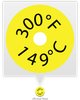 SL300F 149C TEMPERATURE SENSOR LABEL - SL300F - Telatemp Corporation