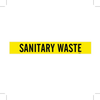 Brady B-946 Black on Yellow Vinyl Self-Adhesive Pipe Marker - 4 in Height - 3 1/2 in Character Height - 24 in Length - Printed Msg = SANITARY WASTE - 7253-1HV - 754476-81392 - R. S. Hughes Company, Inc.