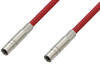 75 Ohm Mini SMB Plug to 75 Ohm Mini SMB Plug Cable 24 Inch Length Using 75 Ohm PE-B159-RD Red Coax - PE38139/RD-24 - Pasternack