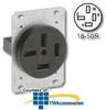 Leviton 4-Pole 4-Wire Non-Grounding Flush Mount Receptacle -- 8350 - Image