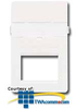 Siemon MAX Danish Faceplate - MX-DFP-02-02 - TelephoneStuff.com