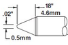 Metcal Smartheat Soldering Cartridge STTC-511 - Conical Tip - 0.18 in Tip Length - 0.02 in Tip Width - STTC-511 - R. S. Hughes Company, Inc.