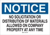 Brady B-401 High Impact Polystyrene Rectangle White Loitering, Soliciting, & Trespassing Sign - 14 in Width x 10 in Height - 22160 - 754476-22160 - R. S. Hughes Company, Inc.