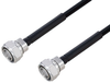 Outdoor Rated 4.3-10 Male to 4.3-10 Male Low PIM Cable 24 Inch Length Using SPO-250 Coax Using Times Microwave Parts - PE3C6437-24 - Pasternack