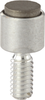 MG Series, Alnico VIII sintered cylindrical magnet, in externally threaded 8x32 metal bushing, 17,02 mm W x 7,87 mm Dia. [0.67 in W x 0.31 in Dia.] -- 102MG11