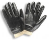 Black PVC Single Dip Supported Gloves (1 Dozen) -- 5000 - Image