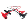 Stacking Shrouded R/A Banana Plug to Shrouded R/A Banana Plug 18 AWG PVC Test Lead - 9837 - E-Z-HOOK, a division of Tektest, Inc.