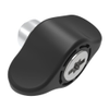 Captive Screw, M3 X 0.5 Thread, Flare-in, TORX®/Slot Combination, Wing Knob, Black -- 4C-TS-M3-2F1-W000 - Image