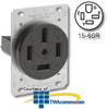 Leviton 60 Amp 250V Grounding Flush Mount receptacle - 8460 - TelephoneStuff.com