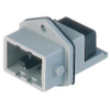 Rectangular Receptacle Power Connector (ST Series): Male, front mount with flange, 5-pin+PE, grey housing, 400 V AC / 230 V DC, 10 A AC/6 A DC -- STASEI 5 - Image
