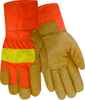 Red Steer 56060 Orange/Yellow Large Grain Pigskin Leather Driver's Gloves - Wing Thumb - Uncoated - 046065-56063 - 046065-56063 - R. S. Hughes Company, Inc.