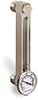 Aluminum Liquid Level Gage with Dial Thermometer, 6” Centerline, 3/4
