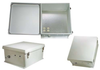 18x16x08 Fiberglass Reinf Polyester FRP Weatherproof Outdoor IP66 NEMA 4 Enclosure, 120 VAC MNT PLT, Solid State Thermostat Heat Gray - TEF181608-1H0S - Transtector Systems, Inc.