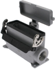 Insulated, Rectangular Base with cover, Single Latch, Surface mount, size 104.27, 2 Side PG21 cable entries - CMAP-16LS2 - Mencom Corporation