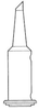 Weller Portasol Single Flat Tip PSI3 - Single Flat Tip - 0.64 in Tip Length - 0.125 in Tip Width - 037103-06262 - R. S. Hughes Company, Inc.
